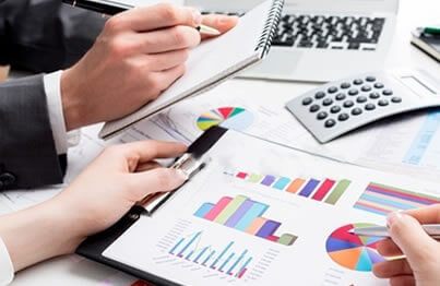 Revisión de datos estadístico de gestión de la contabilidad y finanza de la empresa